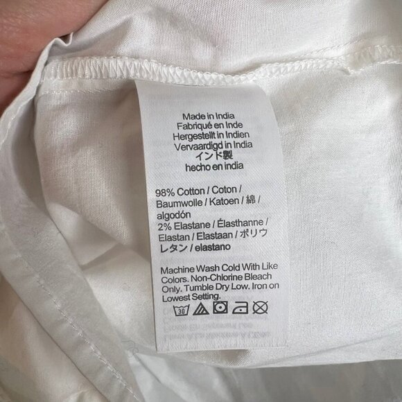 J.Crew Ruffle Petite Placket Button Up Top White Size PL BT947 - Picture 5 of 6